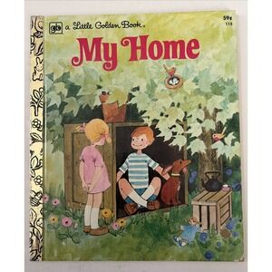 Vintage My Home A Little Golden Book 1978 Vintage Childrens Book